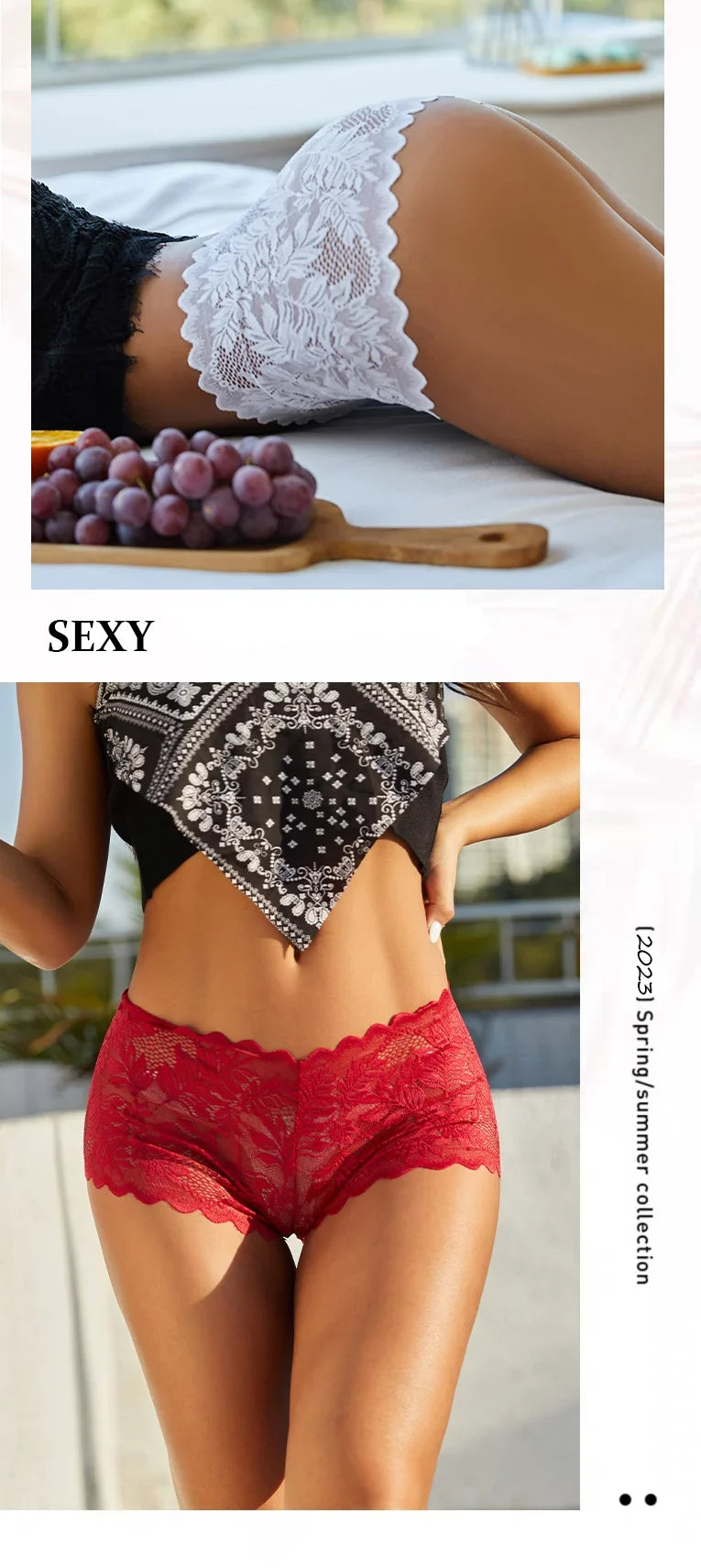 6PCS Women Lace Boxers Briefs Sexy Seamless Breathable Low Waist Female Underwear Solid Color Intimates High Elastic Lingerie