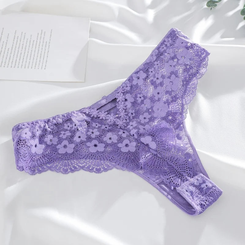 1Pcs Women Cotton Lingerie Sexy Thong Soft Fashion Panties Femme Design Underwear Pantys Underpant Lingerie Lace Intimates S-XL