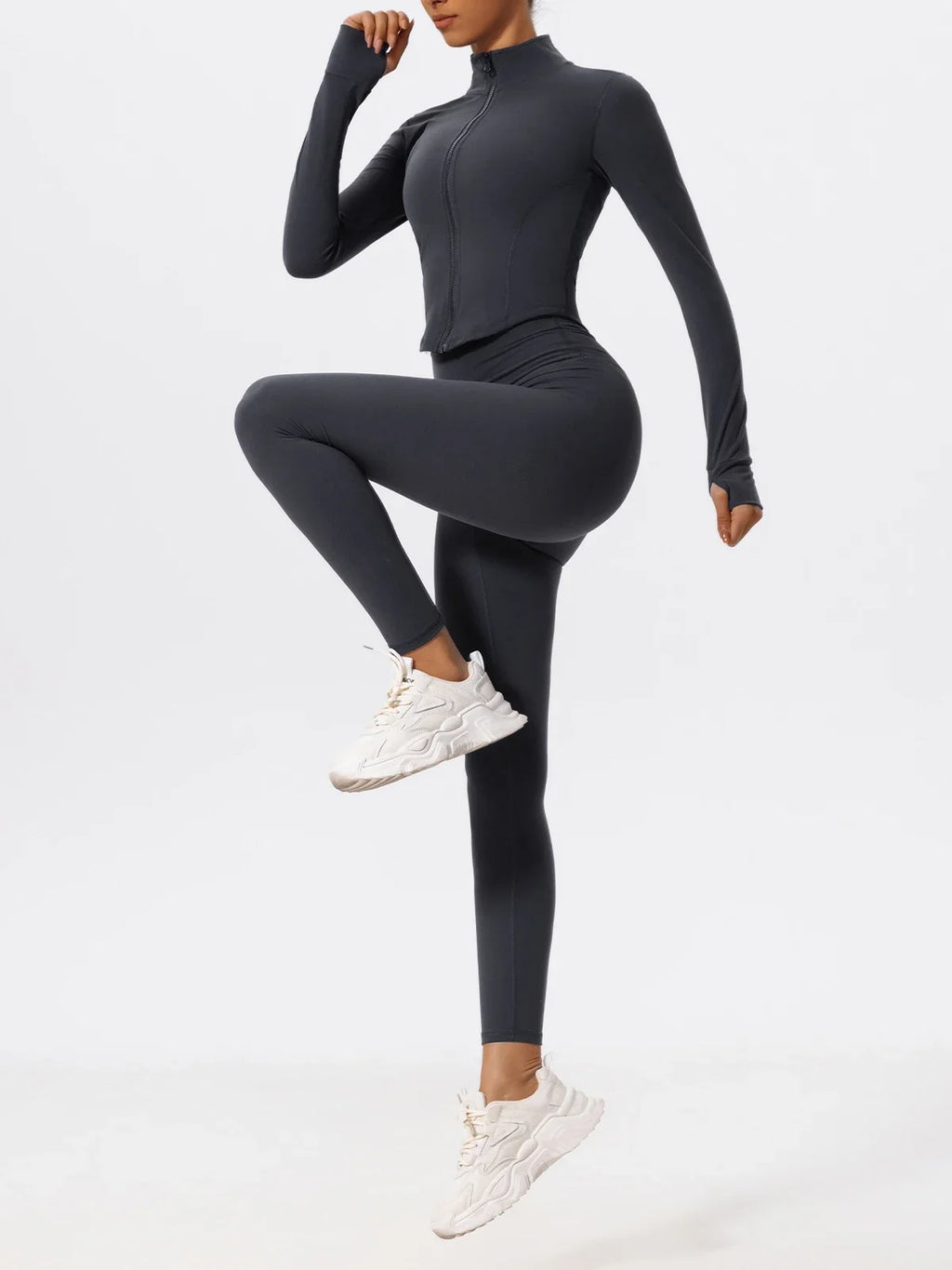 Hearuisavy Summer Ultra-Soft Fabrics Tight Sports Jackets Women Zipper Gym Yoga Clothes Female Quick-Dry Long Sleeve Sportswear