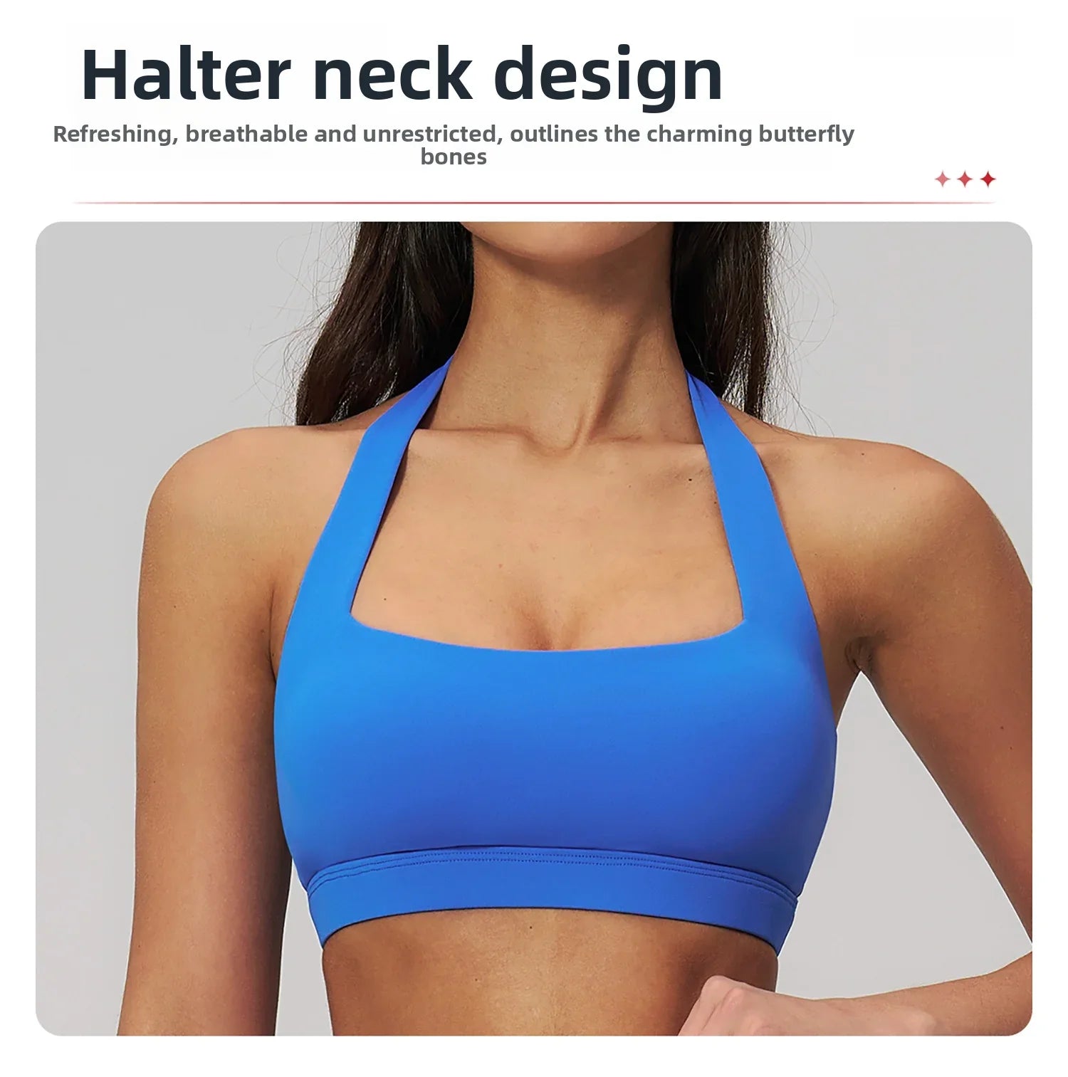 Summer Women Sports Bra Pilates Yoga Bra Hanging Neck Gym Underwear Running Fitness Shock Proof Breathable Quick-Dry Fitness Top