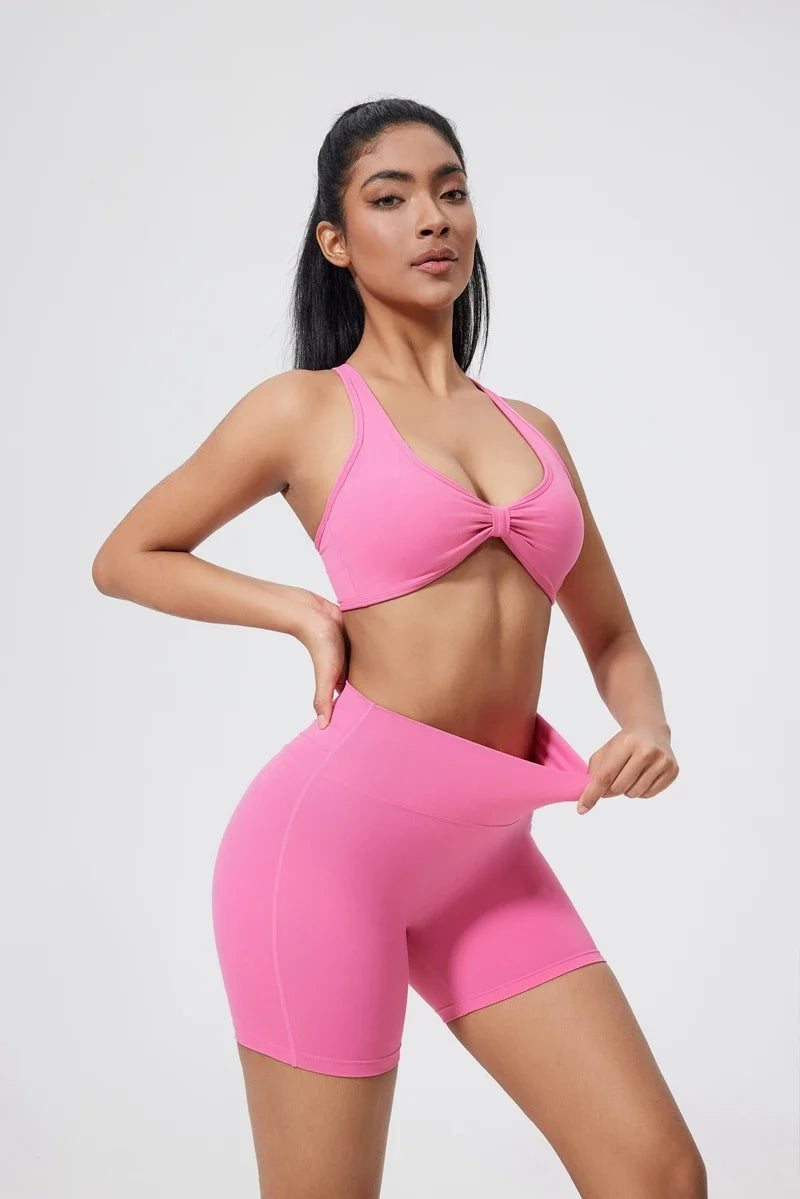 DIAS FIT JOY fold sports bra cross beauty back detachable yoga bra tight fitting outdoor sports running fitness gym suit