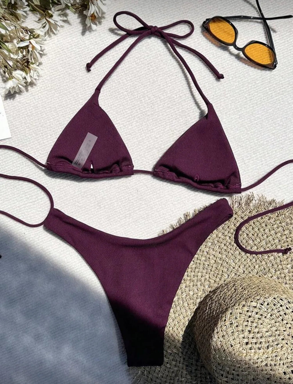 2026 New Micro Mini Black Solid Color Swimwear Women Bikini Set Sexy Biquini Bathing Suit Swimsuit Bandage Swim Suit Brazilian