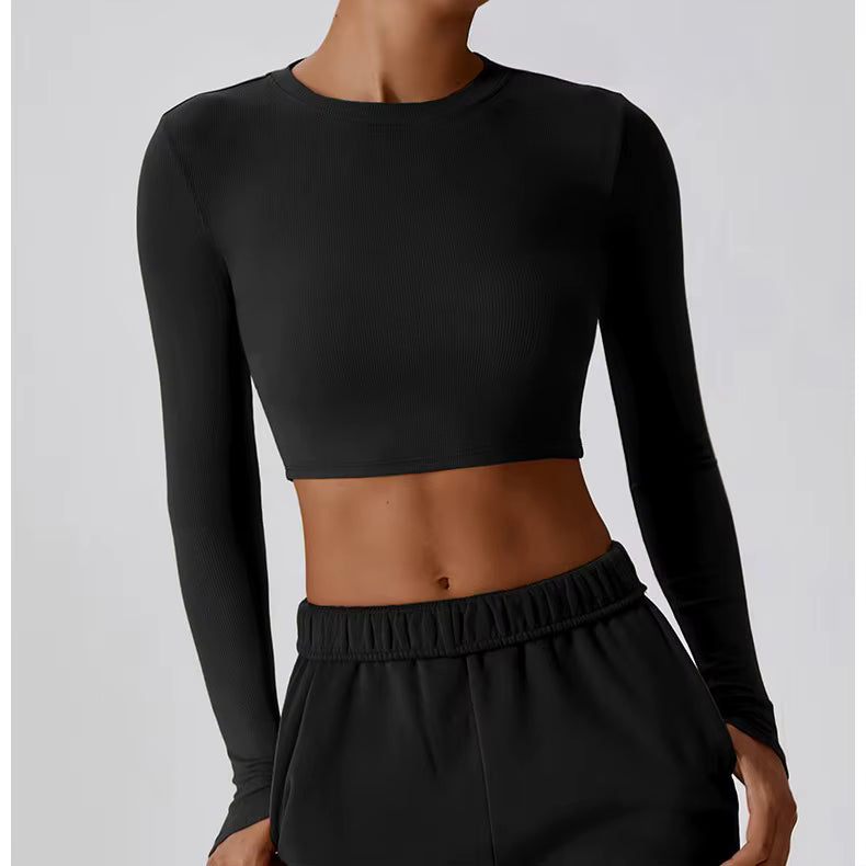 🧘‍♀️ Women’s Slim Fit Long Sleeve Yoga Top