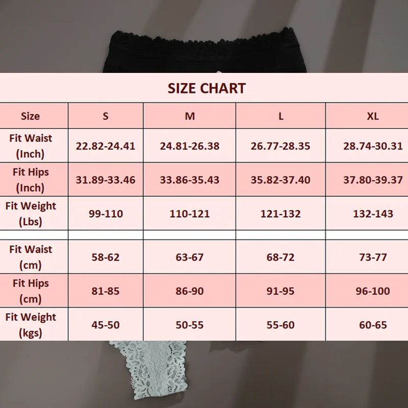 3Pcs Women Cotton Brazilian Pants Sexy Lace Brazilian Briefs Low Waist Floral Solid Color G-string Breathable Soft Lingerie