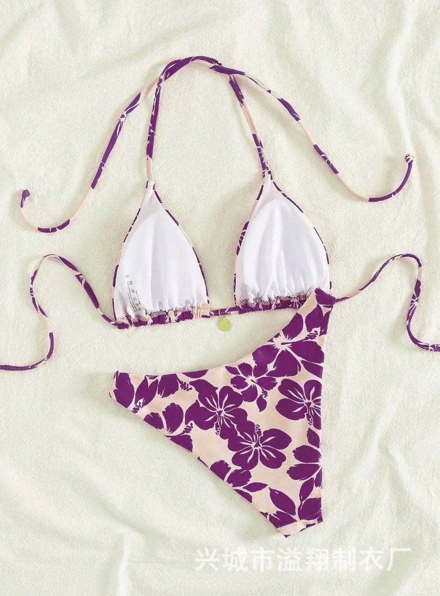 Micro Bikini 2026 Push Up Women Swimsuits Sexy Swimwear Brazilian Bikini Set Biquini Print Swimsuit Summer Brown Beachwear