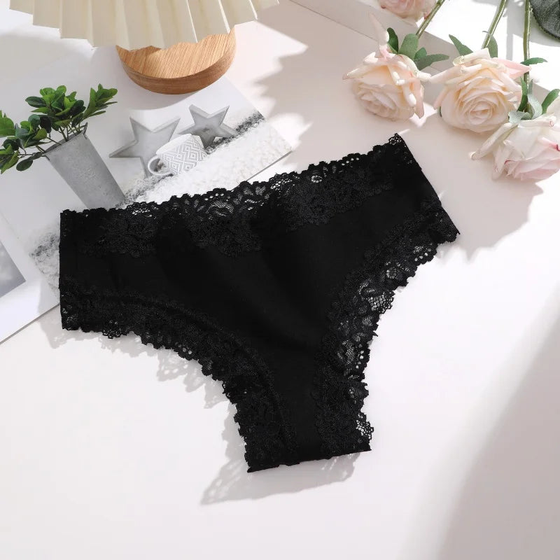 Women Cotton Panties Lace Female Sexy Briefs Pantys Ladies Breathable Underwear Girls S-XL Intimates Lingerie Soft Thongs Panty