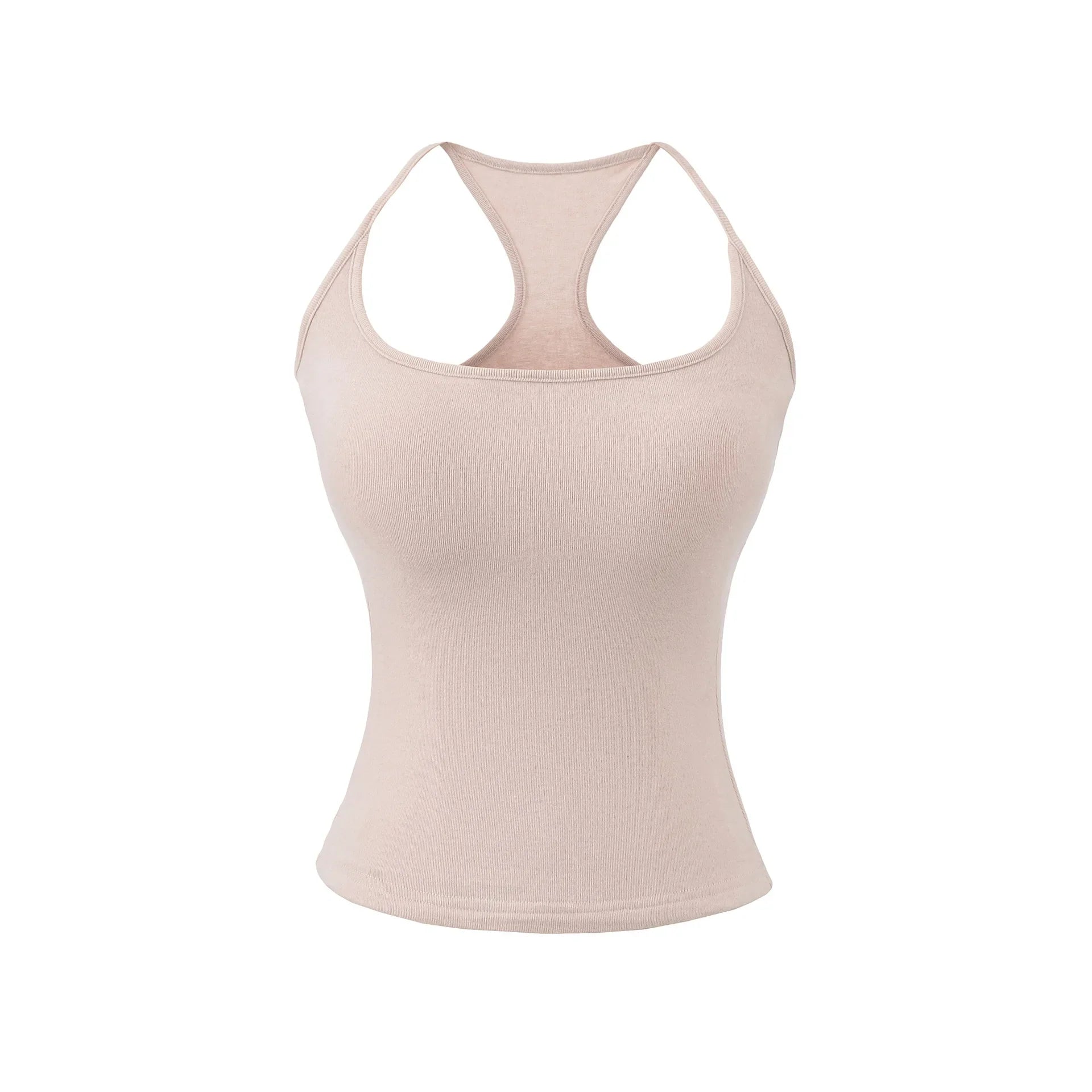 Soft Blush Pink Tank Top For Women Slim Fitted Design Stretchy Fabric Seamless Comfort For Casual Outings Or Light Workouts RSEZ