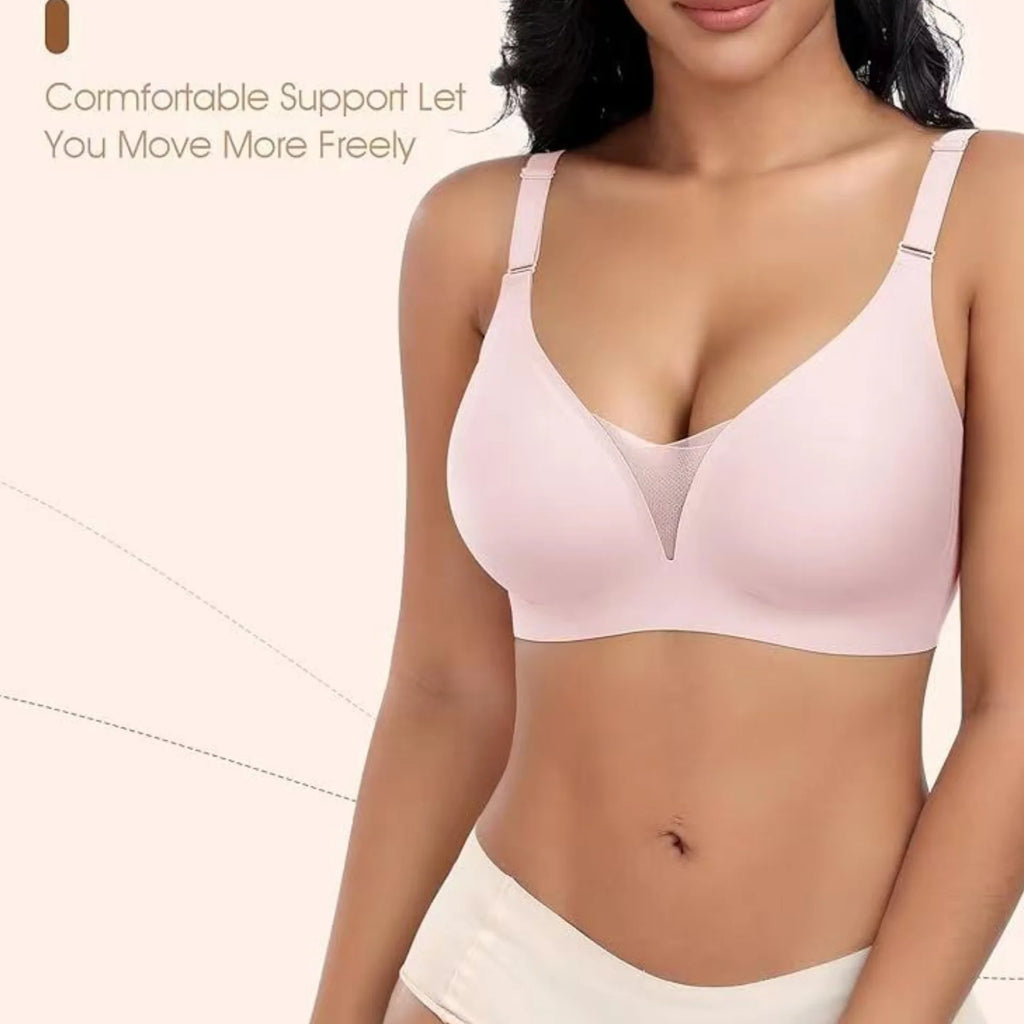 Women's Seamless Bra 3/4 Cup Thin Molded Cup Bra Thin Flattering Plus-size Soft Support Push-up and Comfortable Breathable Bra
