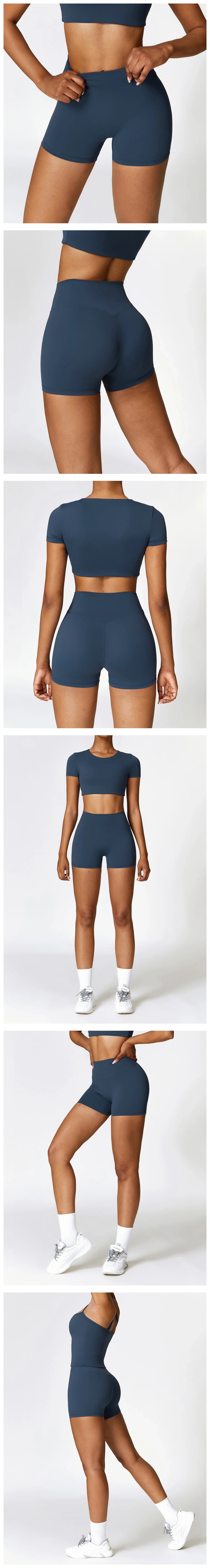 Yoga Shorts Women Summer Fitness Shorts Running Cycling Shorts Breathable Sports Leggings High Waist Summer Workout Gym Shorts
