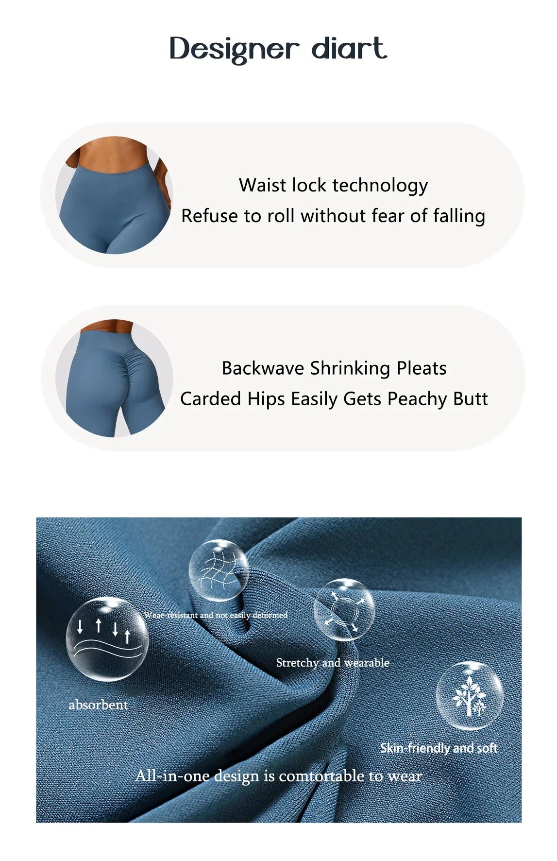 Hearuisavy Summer Scrunch Gym Leggings Woman Workout Pants Female Running Tights Push Up Yoga Pants High Waist Sports Leggings