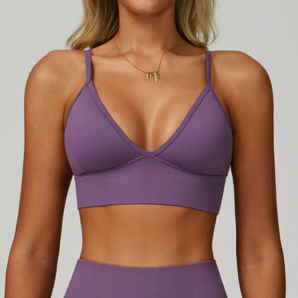 Breathable Sports Bra Shockproof Fitness Top Women Yoga Bra Crop Top Push Up Adjustable Shoulder Strap Sport Bra Gym Workout Top