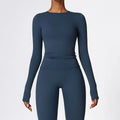 NCLAGEN Long Sleeve Workout Top Gym Pilates Clothes Women Active Wear Sports Shirt Elastic Fitness Yoga Clothing Running Shirts