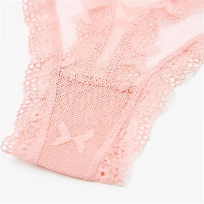 3Pcs/set Lace Thongs Women Floral G-string Underwear Trendy Letter T-Back Underpants Sexy Low Waist Bikini Panties Ladies Panty