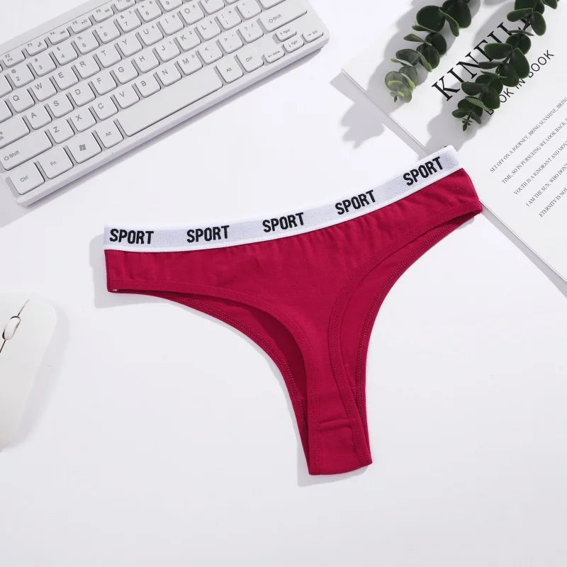 6Pcs/Set Women Thongs Cotton Panties Plus Zise Underwear Sexy G-String Low Waist Briefs Underpants Comfortable Lingerie S-XL