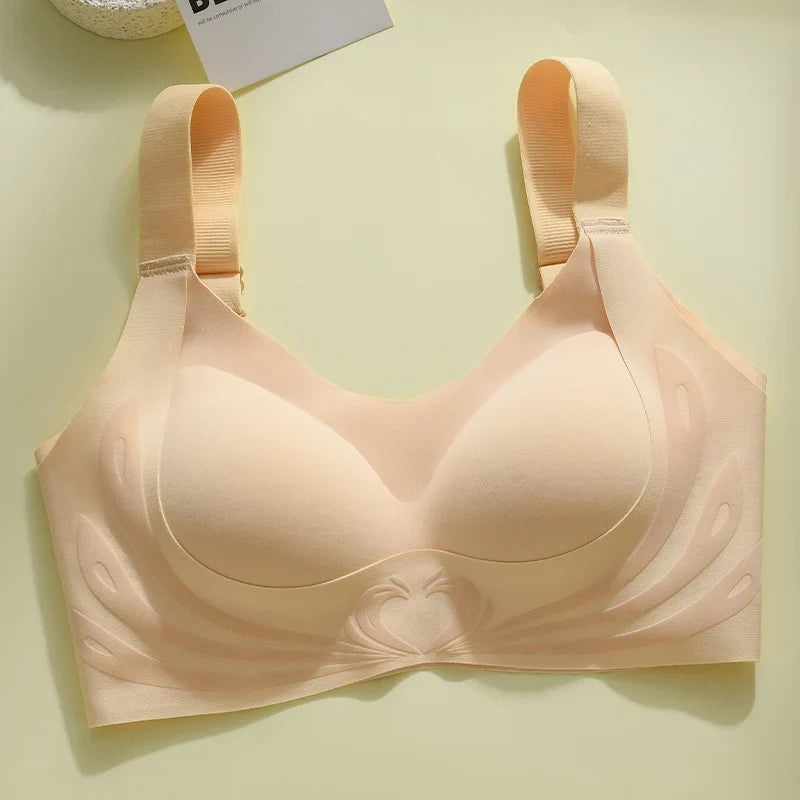 Sexy Lifting Seamless Underwear Women's Small Breasts Gathering No Steel Ring Bh Upper Holder Breast Adjustable Ladies Bra M-6XL