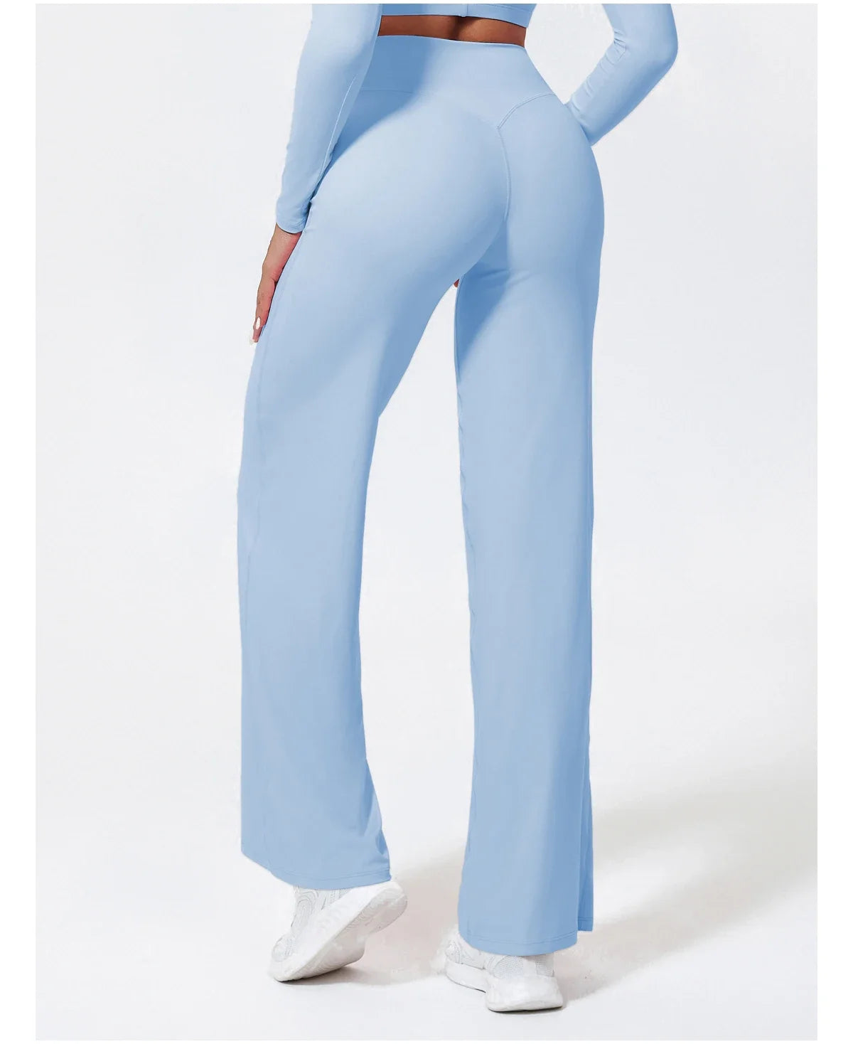 Hearuisavy Summer Straight-Leg Sports Pants Women Gym Clothing Fitness Tights Naked Feeling Compression Wide Leg Yoga Leggings