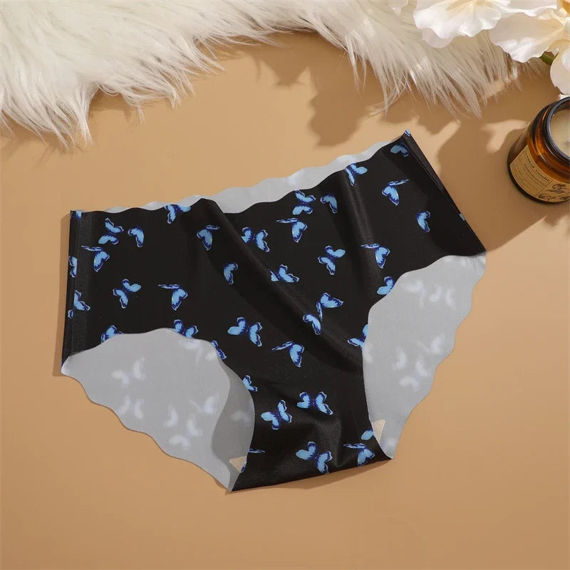 3Pcs Seamless Women's Panties S-XXL Sexy Butterfly Briefs Fashion Leopard Heart Breathable Female Comfortable Cozy Sexy Lingerie