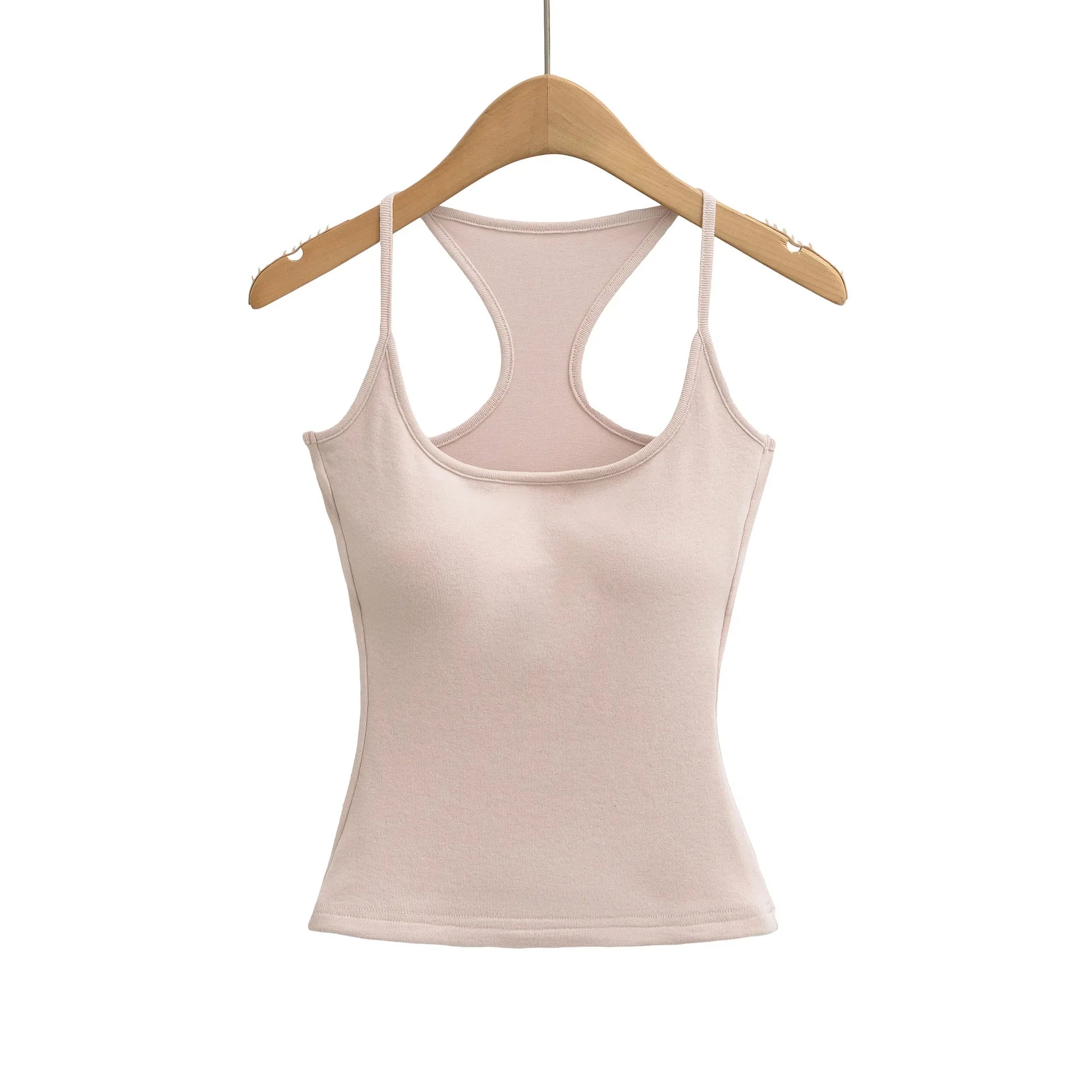 Soft Blush Pink Tank Top For Women Slim Fitted Design Stretchy Fabric Seamless Comfort For Casual Outings Or Light Workouts RSEZ
