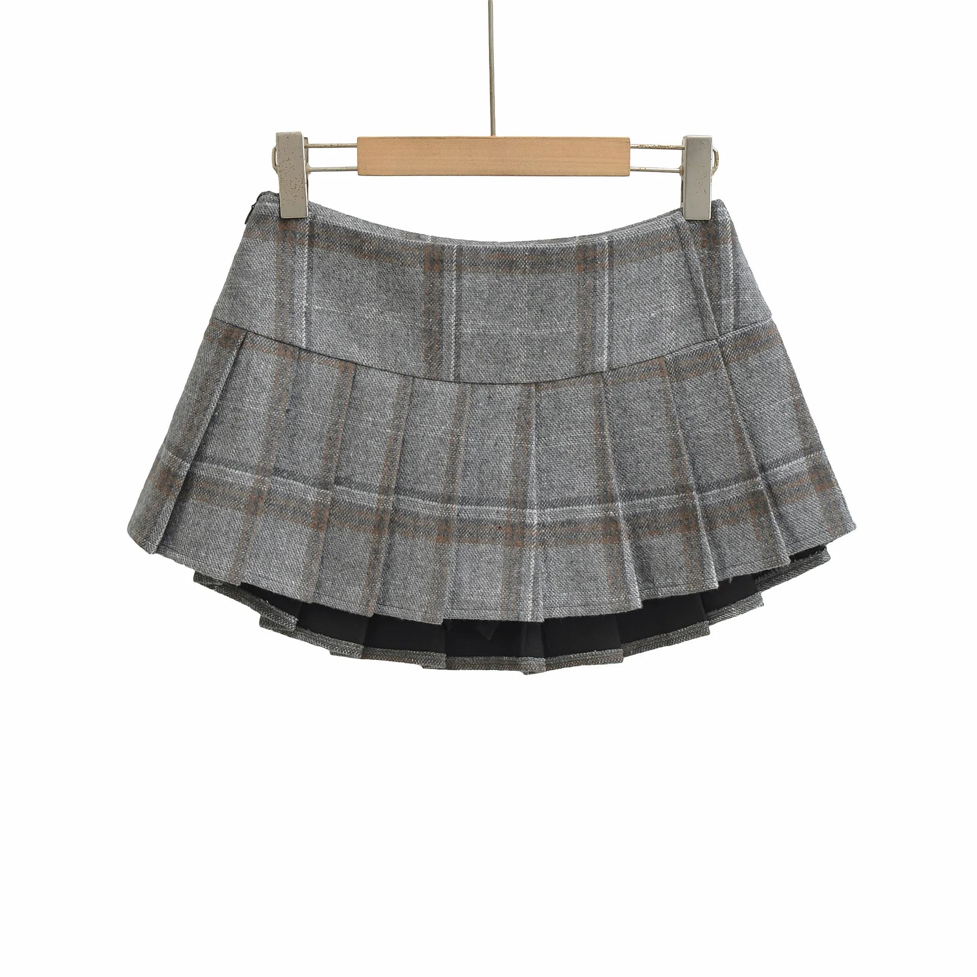 New American Style Pure Desire Hot Girl Plaid JK Waist Pleated Skirt Plaid Half Skirt For Woman Pure Desire Casual Elegant Z3SX