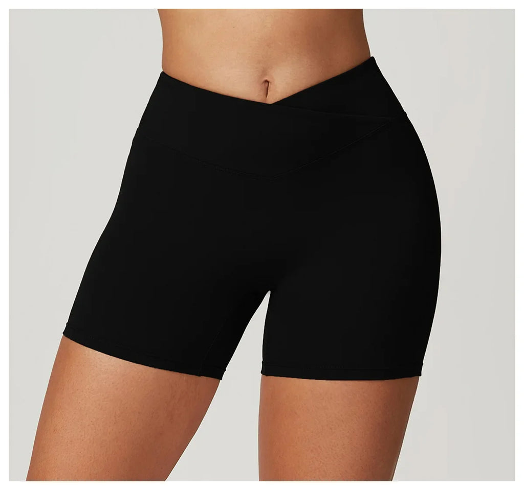 Yoga Shorts Women High Waist Workout Shorts Fitness Yoga Tights Lift Butt Fitness Ladies Yoga Gym Running Short Pants Sportswear