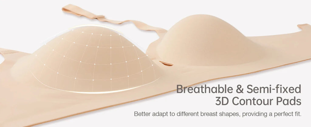 Women's Small Teardrop Smooth Wire-free Bra 3/4 Cup Thin Mold Jelly-like Bra Comfortable and Breathable Underwear Plus