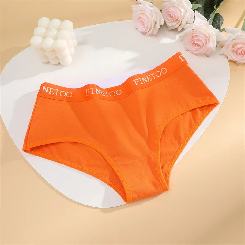 Women's Cotton Briefs Letter Belt Underwear Women Panties Sexy Breathable Briefs Female Stretch Ladies Soft Comfortable Lingerie