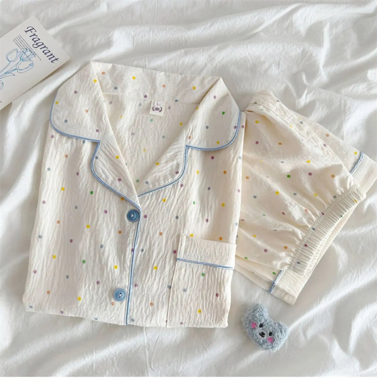 Thin Cotton Women's Short-sleeved Pajamas Set Summer Cute and Casual Sweet and Girly Thin Home Wear Set Sausage Dog Sleepwear