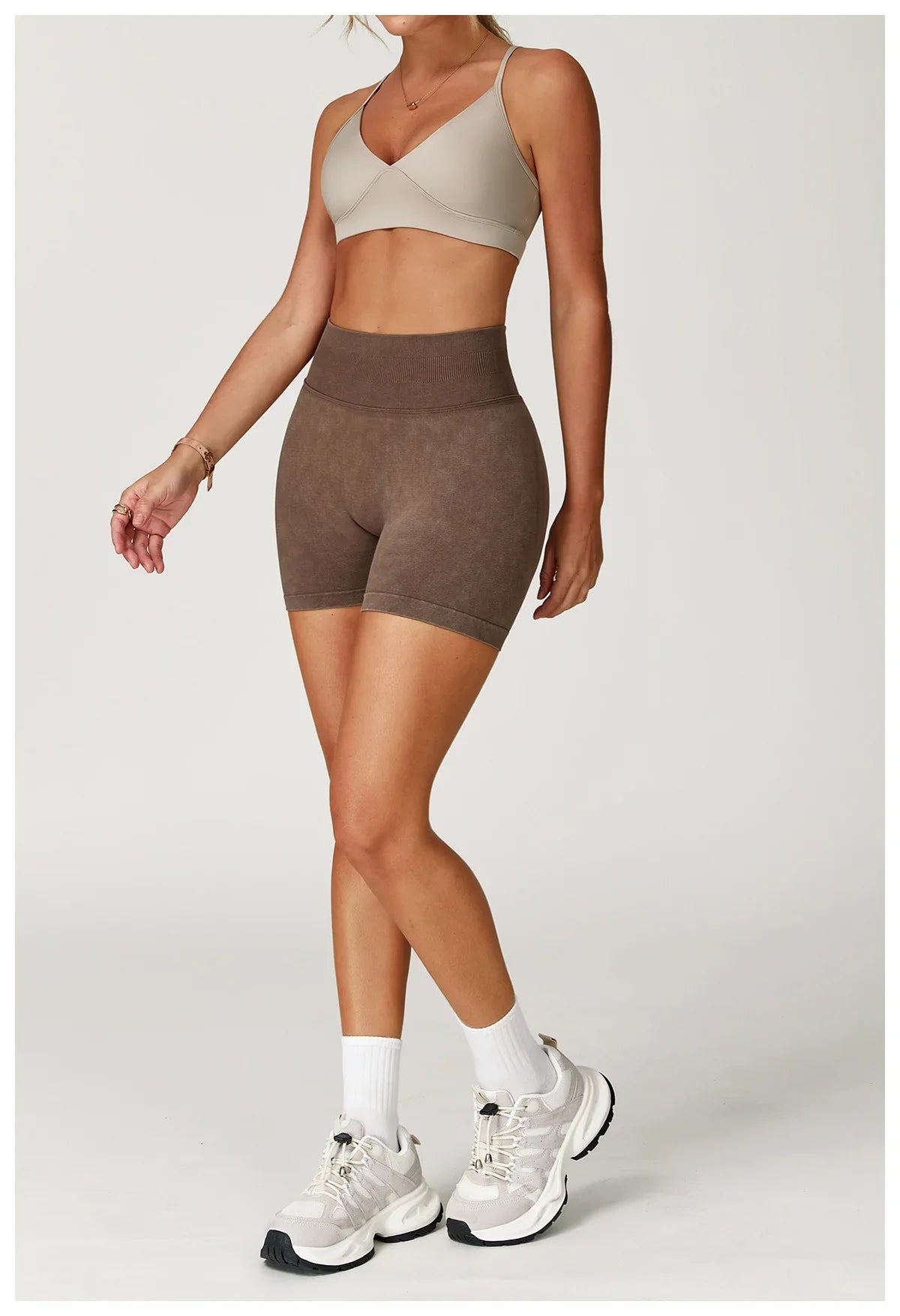 High Waist Yoga Shorts Women Sand Washed Yoga Shorts Workout Shorts Fitness Yoga Lift Butt Fitness Yoga Gym Running Short Pants
