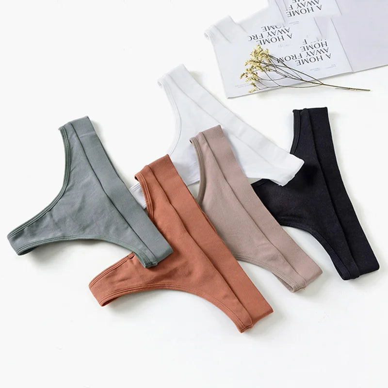 Sexy Thongs Seamless Women Panties Cotton G String Fashion Underwear Female Briefs Girls Lingerie Simple Sporty Style Size S-XL