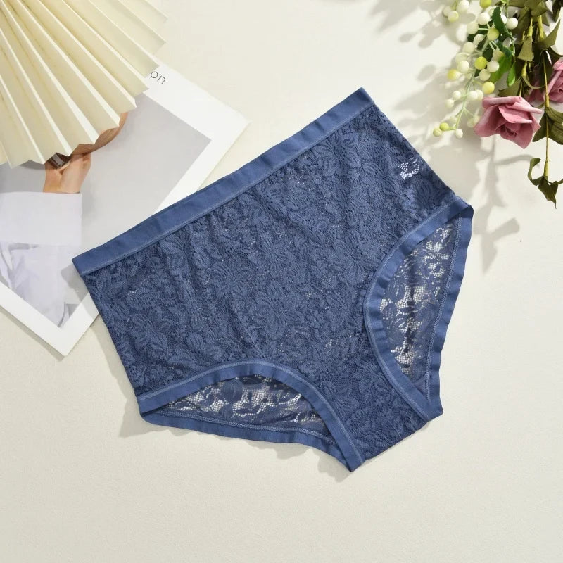 New Women Sexy Panties Hollow Out Lace Floral Ladies Briefs Low Waist Solid Comfortable Hot Sale Female Underpants S-XXL