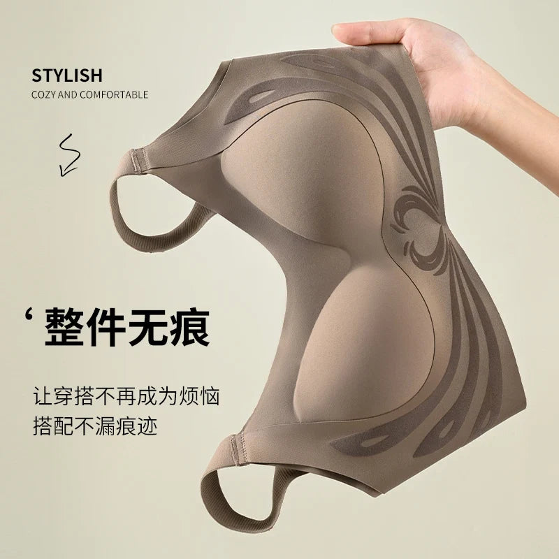 Sexy Lifting Seamless Underwear Women's Small Breasts Gathering No Steel Ring Bh Upper Holder Breast Adjustable Ladies Bra M-6XL