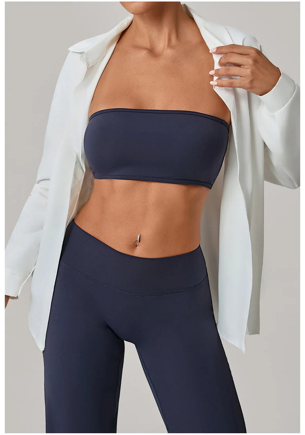Women Strapless Sports Bra Gym Top Quick-Drying Yoga Clothes Women Tube Top Fitness Chest Wrap Underwear Workout Bra Female