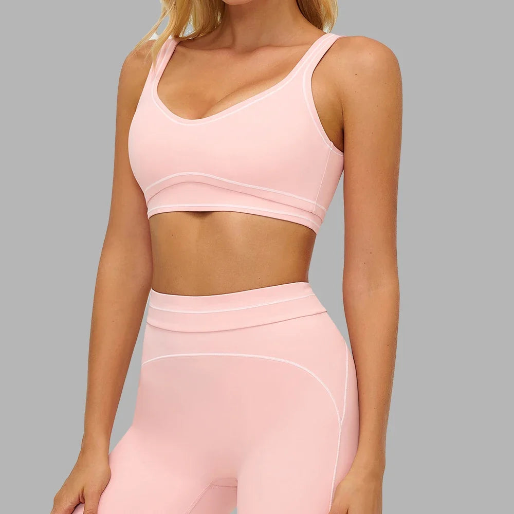 High Fitness Sports Bra Lines Yoga Top Women Fitness Bra Gym Active Wear Backless Workout Push-up Fitness Bras Running Underwear