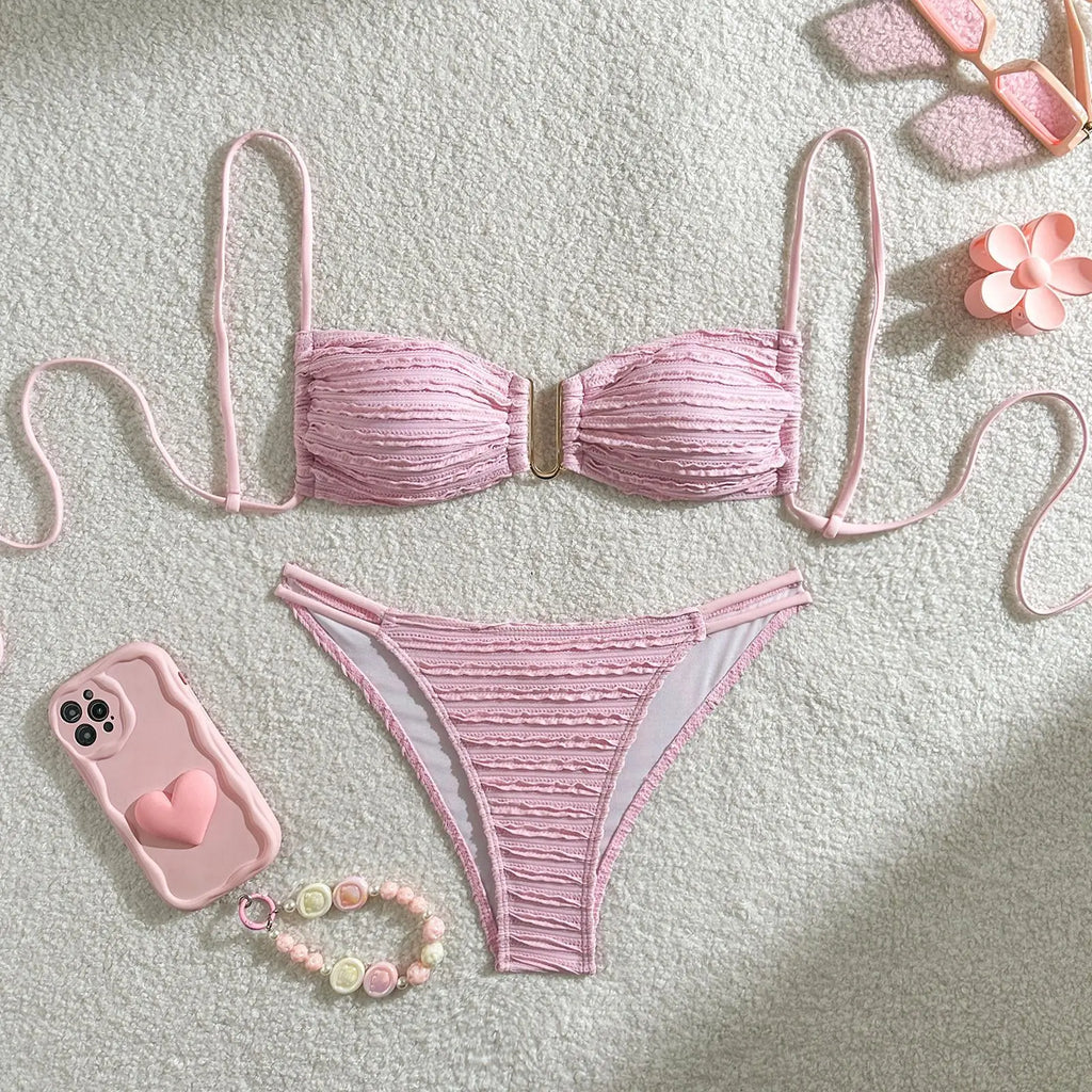 2026 New Sexy Bikinis Swimsuits Women's Swimwear Push Up Female Beach Swim Wear Bathing Suits Brazilian Bikini Set Pool Bather
