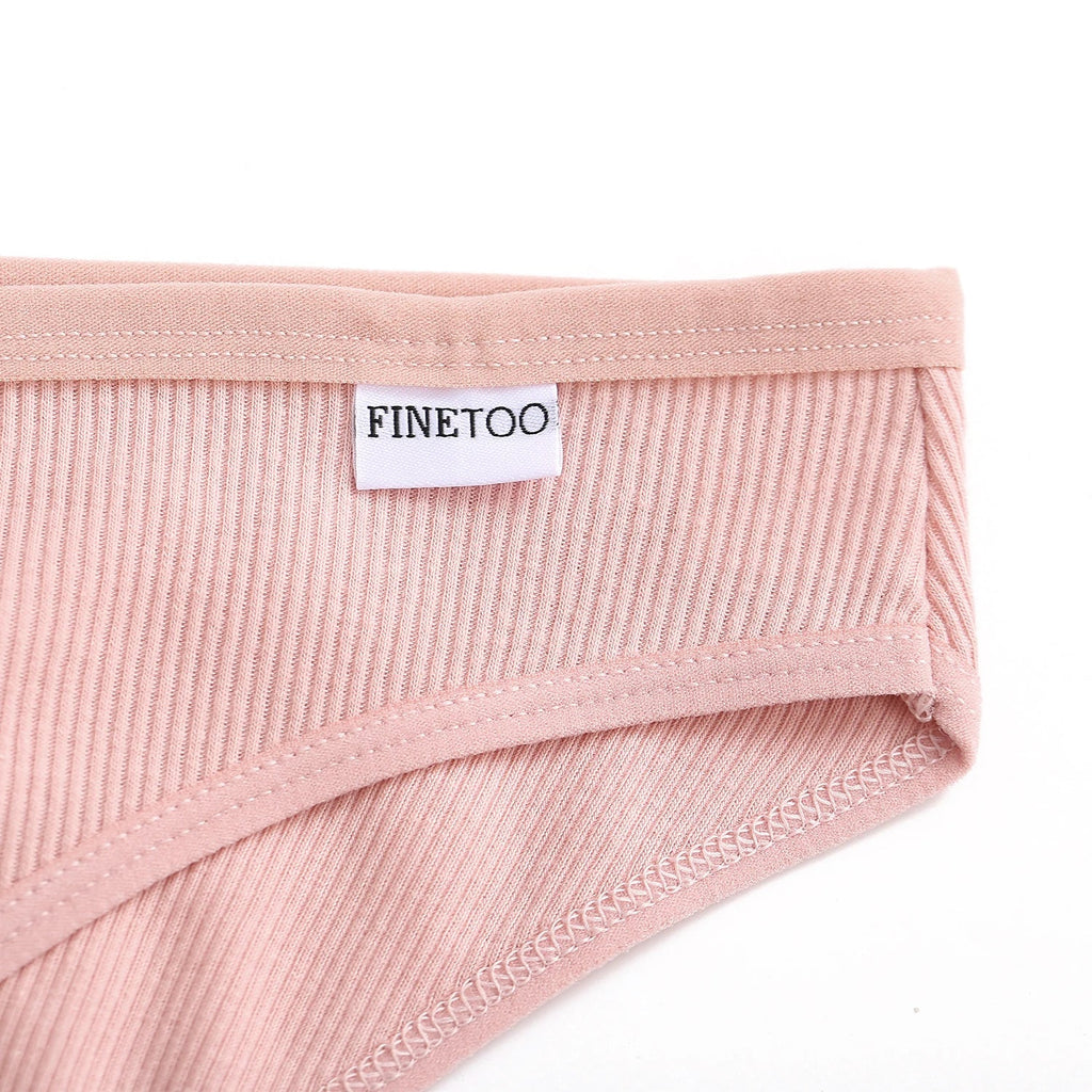 3PCS Women Cotton Panties Female Sexy Intimates Low Rise G-String Thongs Ladies Bikini Girl Solid Color Underwear Soft Lingerie