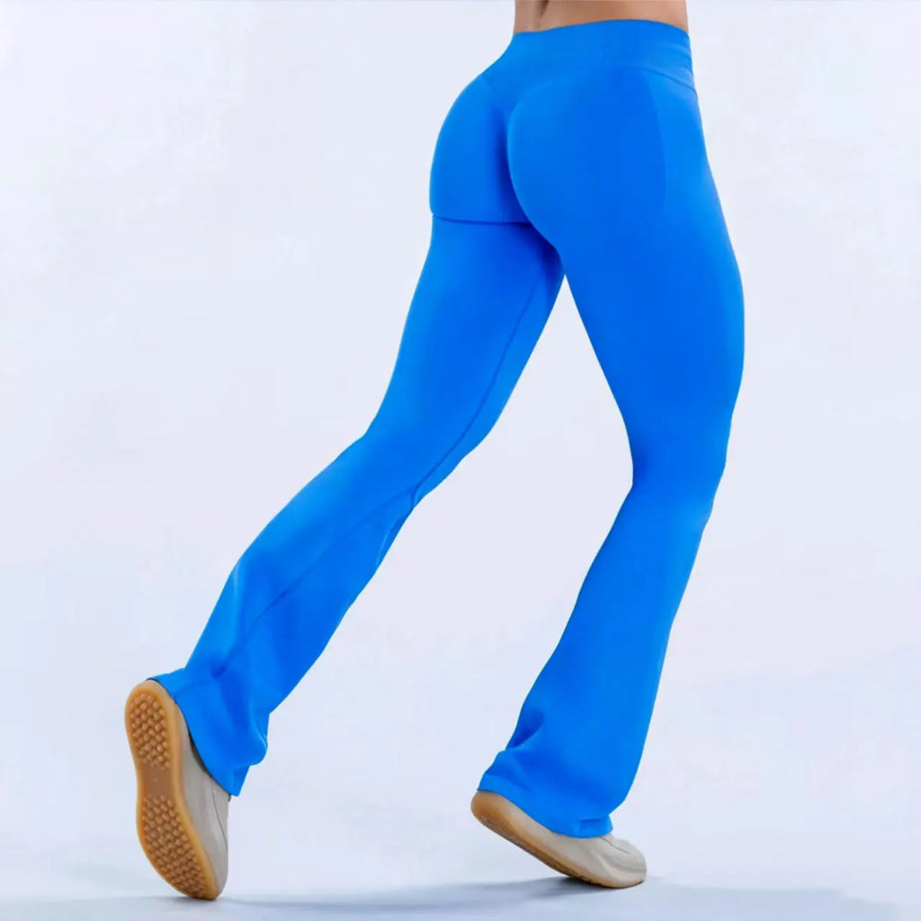 NCLAGEN Impact Flares Scrunch Booty Women's Gym Leggings Seamless Fitness Workout Yoga Trousers Squat Proof Fashion Flared Pants