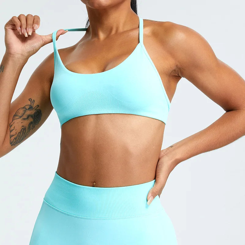 Women Sports Underwear High Support Sports Top Push Up Yoga Bra Gym Crop Top Fitness Workout Bra Running Brassiere Sportswear