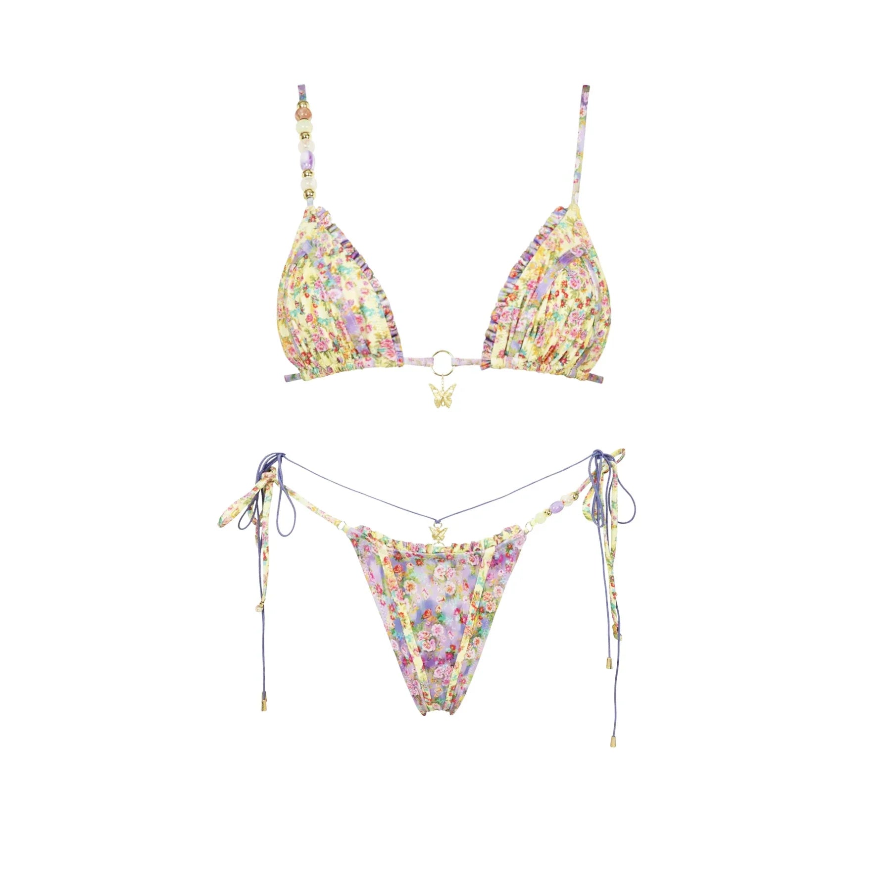 Shiny Diamond Bikini Set Sexy Women Swimsuit Push Up Swimwear Female Bandeau Biquini Halter Bathing Suit Blue Bodysuit Beachwear