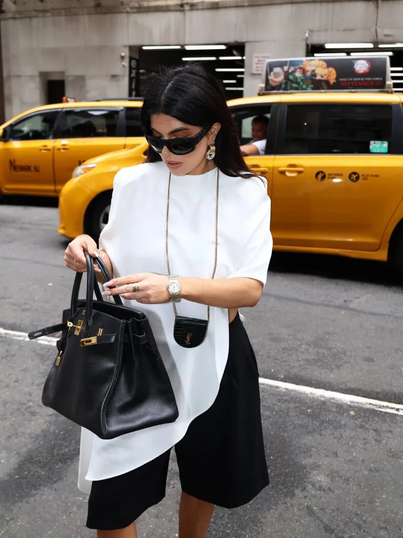 Trendix White Asymmetrical Cover Up For Women Fashion Ruffle Hem Loose Short Sleeve Shirts Casual Elegant Commuting Pullover Top