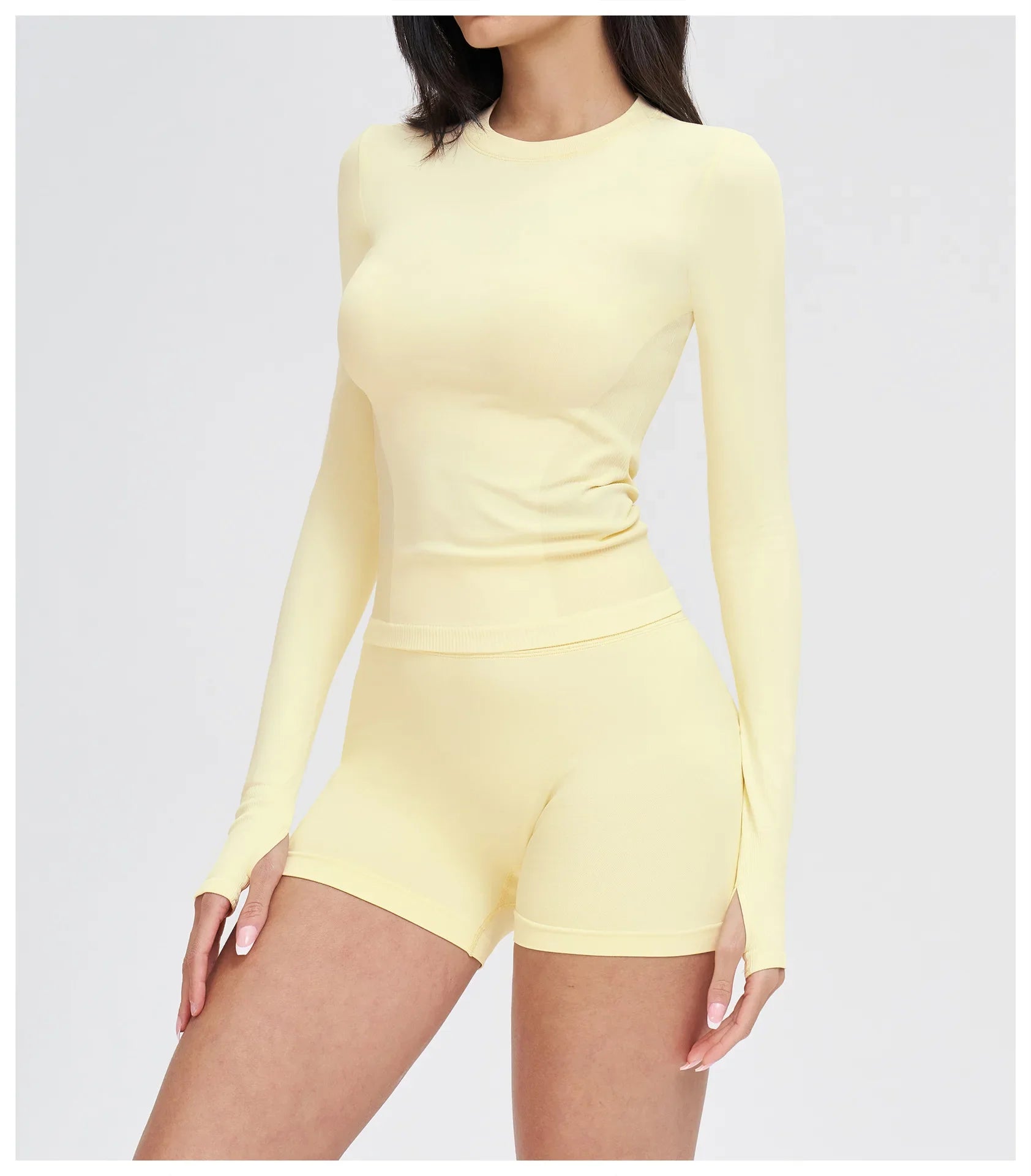 High Waist Shorts Seamless Yoga Shorts Workout Fitness Lift Peach Butt Fitness Tight Gym Running Body Shaper Pants Ribbed Shorts