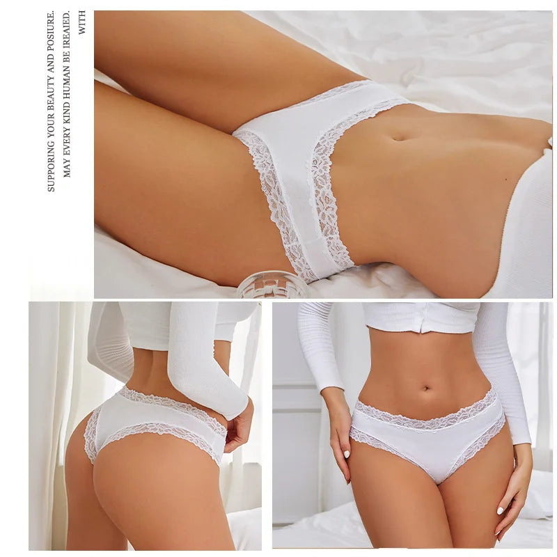 Women Cotton Panties Lace Female Sexy Briefs Pantys Ladies Breathable Underwear Girls S-XL Intimates Lingerie Soft Thongs Panty
