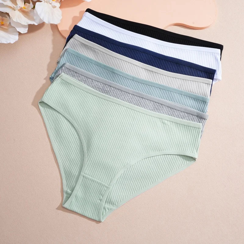 Women's Seamless Cotton Briefs Women Panties Solid Color Breathable Underwear Female Low Waist Soft Lingerie S-XXL