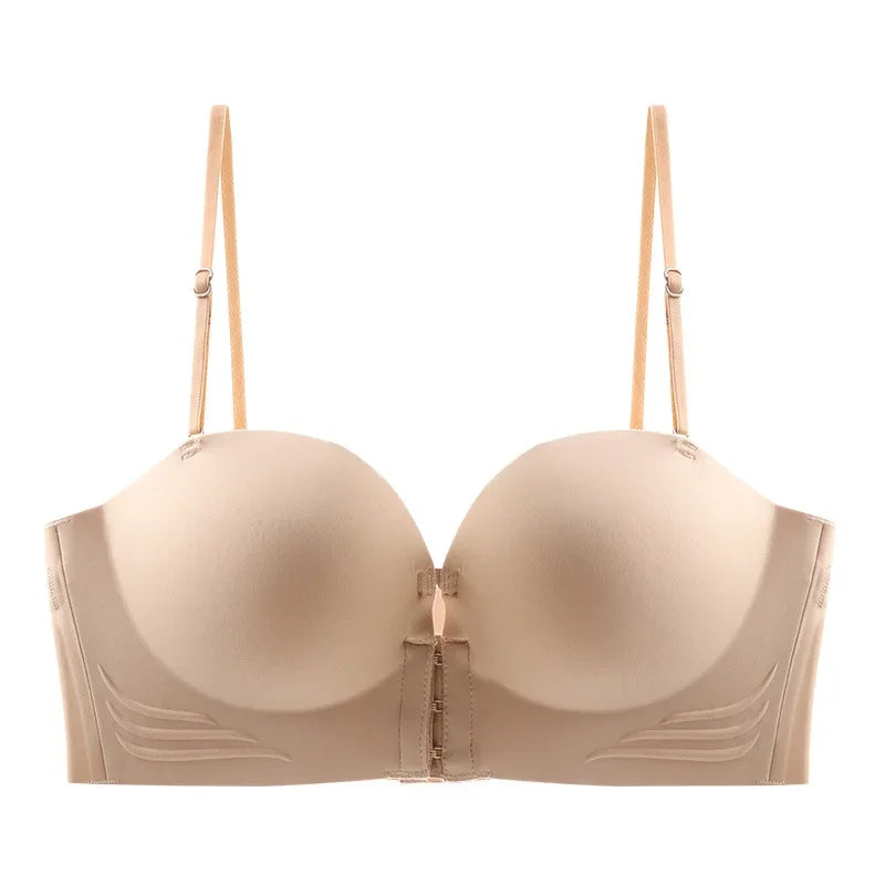 Front Buckle Underwear Convenient Anti Sagging without Shoulder Strap Women's Bras without Steel Ring Seamless Anti-sagging