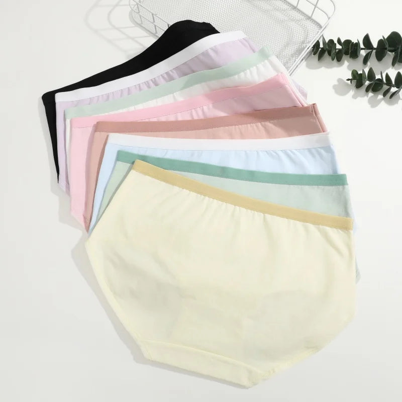 3Pcs/Set Women's Seamless Cotton Briefs Women Panties Solid Color Breathable Underwear Female Low Waist Soft Lingerie S-XXL