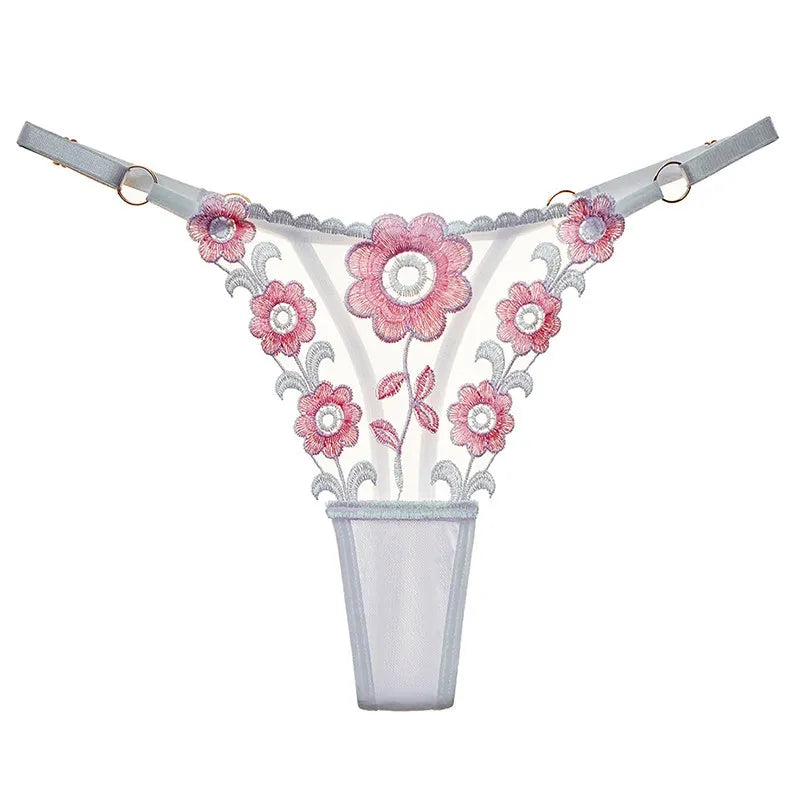 Thin Sexy Girls G String Thong Lace Panties Women Briefs Embroidery Hollow Out Transparent Underwear Female Lingerie