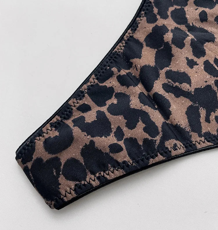 Women Panties Sexy G String Thong Ice Silk Seamless Underwear Leopard T Back Girls Briefs Leopard Underpants Plus Size S-XL