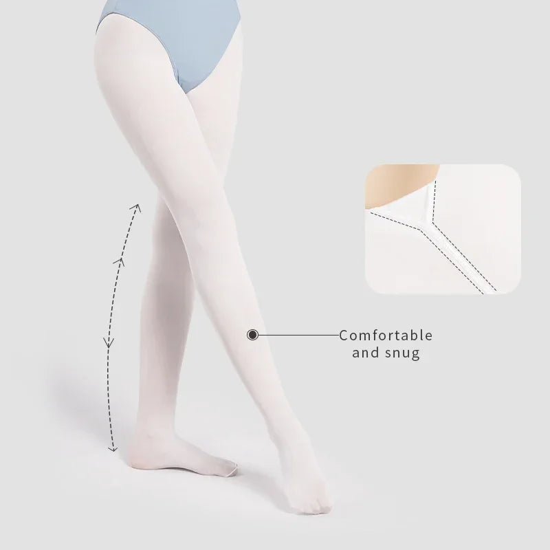 60D Ballet Tights Ballet Stockings for Kids Girls Women Pantyhose Semi-opaque Footed Tights Seamless Ballet Dance Leggings