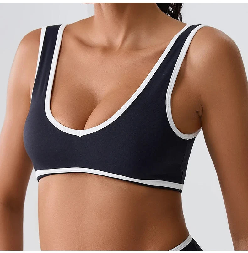 Women Sport Bras Splicing Fitness Tank Breathable Women Underwear Yoga Tops Bra Crop Top Gym Wear Women Push Up Workout Clothes