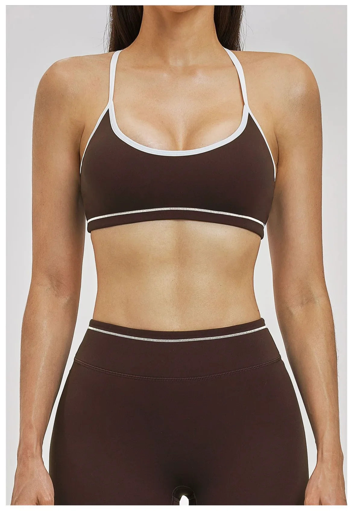 Yoga Bra U-Shaped Adjustable Shoulder Strap Cross Back Women Fitness Sports Bra Top Gym Yoga Athletic Tight Workout Jog Soft Pad