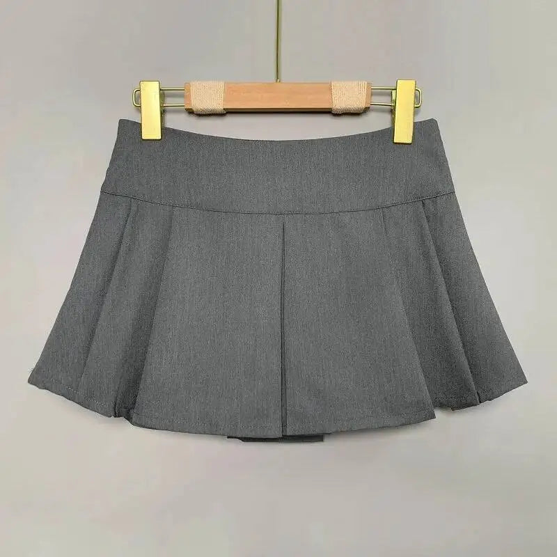 WOMENGAGA Korea Style Sexy Slim High Waist Strap A-line Half Length Skirt Fashion Women Skorts JK Sweet 2023 New  OW3W